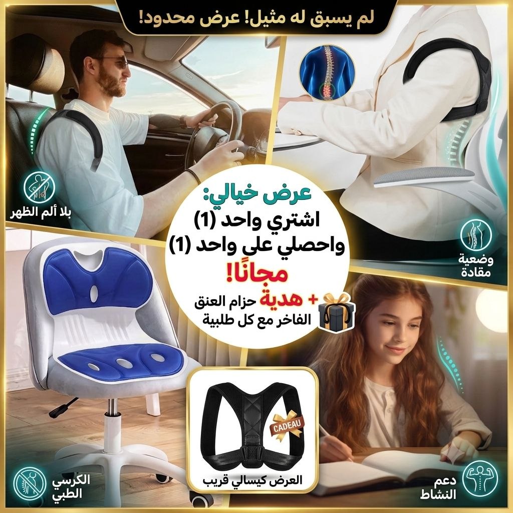 تصحيح العمود الفقري أثناء الجلوس